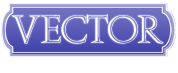Vector Money Management logo - purple nameplate with white outline and lettering